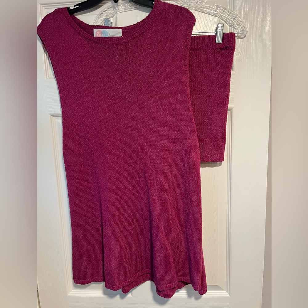 Free People Miranda Sweater Set Magenta Size M